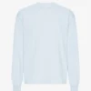 Överdimensionerad ekologisk långärmad T-shirt – polarblå