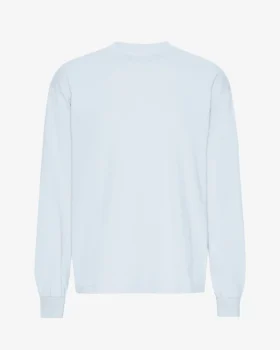 Överdimensionerad ekologisk långärmad T-shirt – polarblå