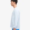 Överdimensionerad ekologisk långärmad T-shirt – polarblå