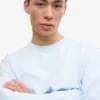 Överdimensionerad ekologisk långärmad T-shirt – polarblå