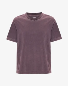 Överdimensionerad ekologisk T-shirt – blekt druvblå