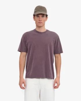 Överdimensionerad ekologisk T-shirt – blekt druvblå