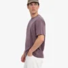 Överdimensionerad ekologisk T-shirt – blekt druvblå