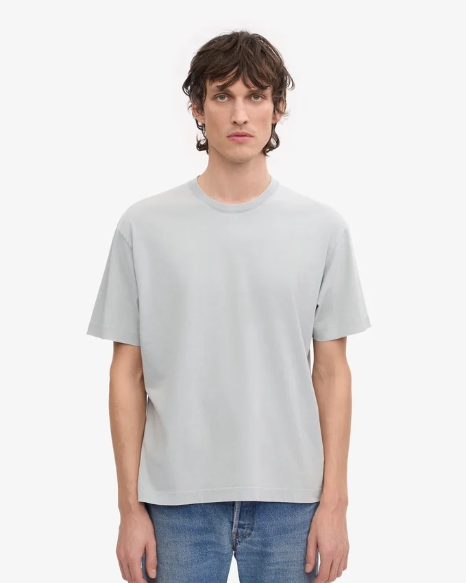 Överdimensionerad ekologisk T-shirt – blekt grå