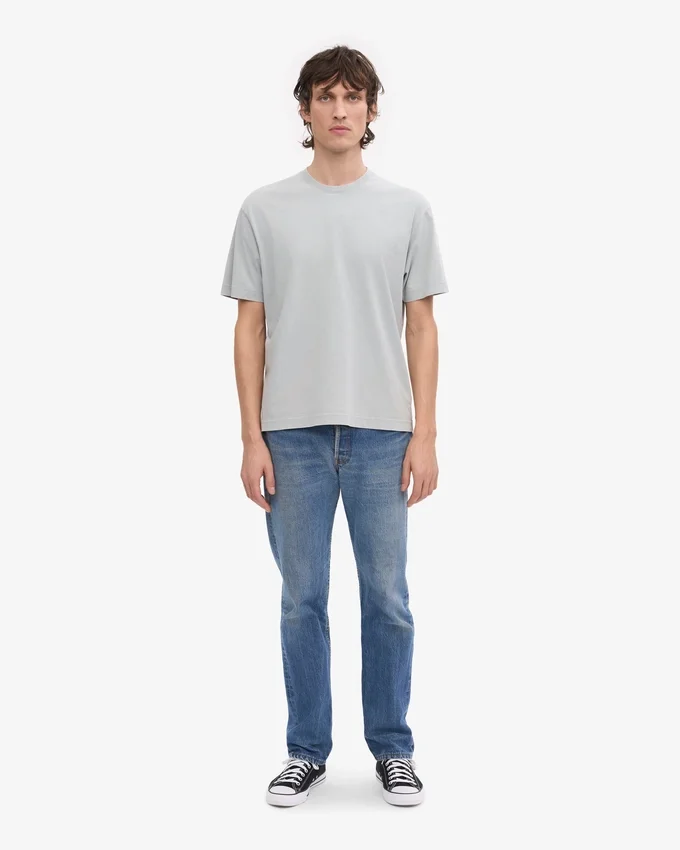 Överdimensionerad ekologisk T-shirt – blekt grå