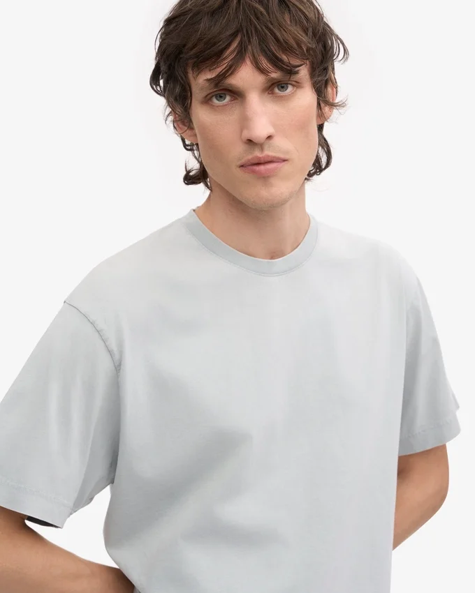 Överdimensionerad ekologisk T-shirt – blekt grå