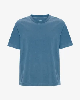 Överdimensionerad ekologisk T-shirt – blekt indigo