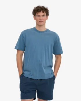 Överdimensionerad ekologisk T-shirt – blekt indigo