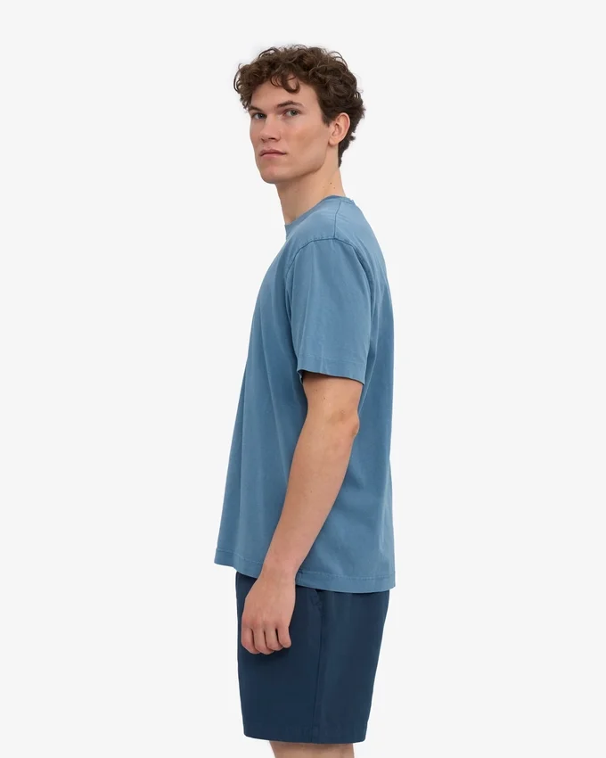 Överdimensionerad ekologisk T-shirt – blekt indigo