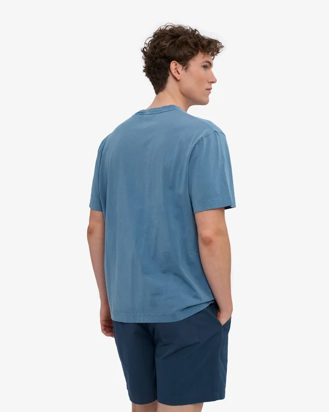 Överdimensionerad ekologisk T-shirt – blekt indigo