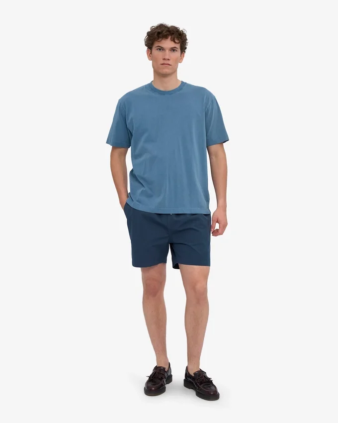 Överdimensionerad ekologisk T-shirt – blekt indigo
