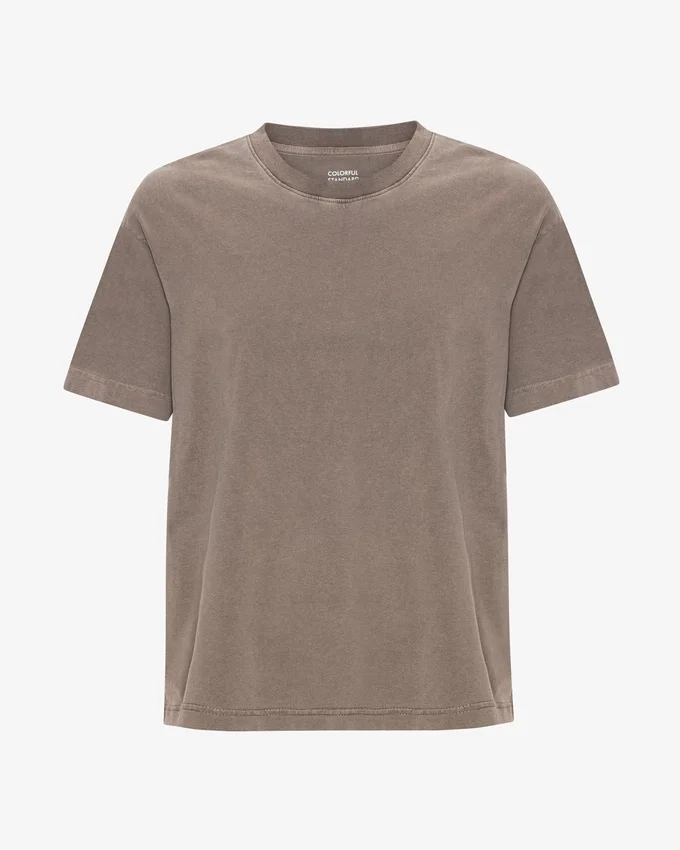 Överdimensionerad ekologisk T-shirt – blekt khaki
