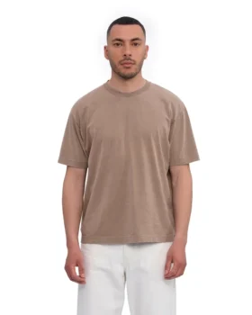 Överdimensionerad ekologisk T-shirt – blekt khaki