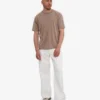 Överdimensionerad ekologisk T-shirt – blekt khaki
