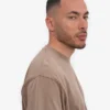 Överdimensionerad ekologisk T-shirt – blekt khaki
