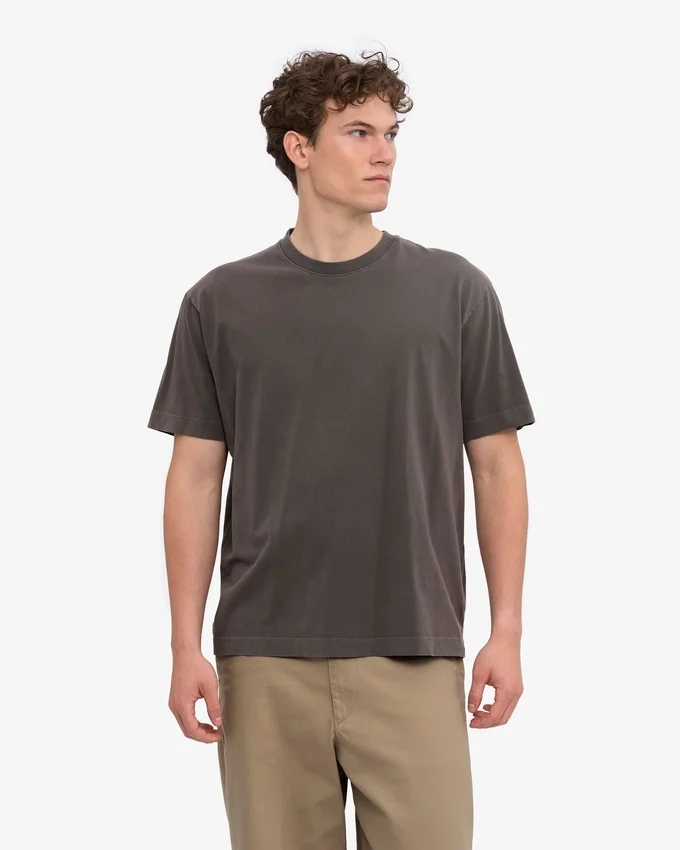 Överdimensionerad ekologisk T-shirt – blekt lera