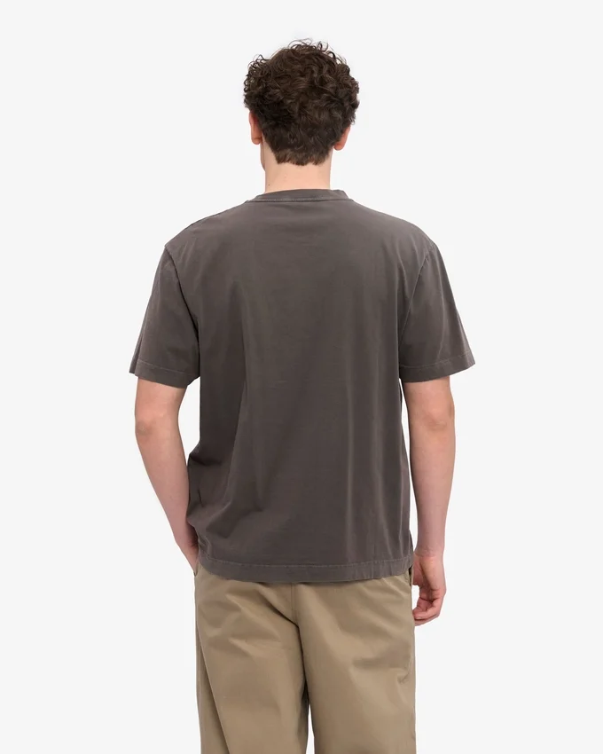 Överdimensionerad ekologisk T-shirt – blekt lera