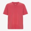 Överdimensionerad ekologisk T-shirt – blekt röd
