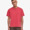 Överdimensionerad ekologisk T-shirt – blekt röd