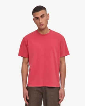 Överdimensionerad ekologisk T-shirt – blekt röd