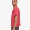 Överdimensionerad ekologisk T-shirt – blekt röd