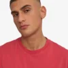 Överdimensionerad ekologisk T-shirt – blekt röd
