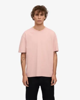 Överdimensionerad ekologisk T-shirt – blekt rosa