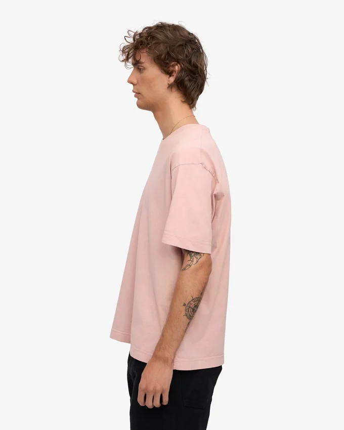 Överdimensionerad ekologisk T-shirt – blekt rosa