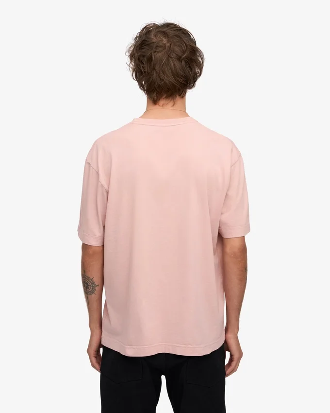 Överdimensionerad ekologisk T-shirt – blekt rosa