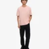 Överdimensionerad ekologisk T-shirt – blekt rosa