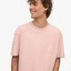 Överdimensionerad ekologisk T-shirt – blekt rosa