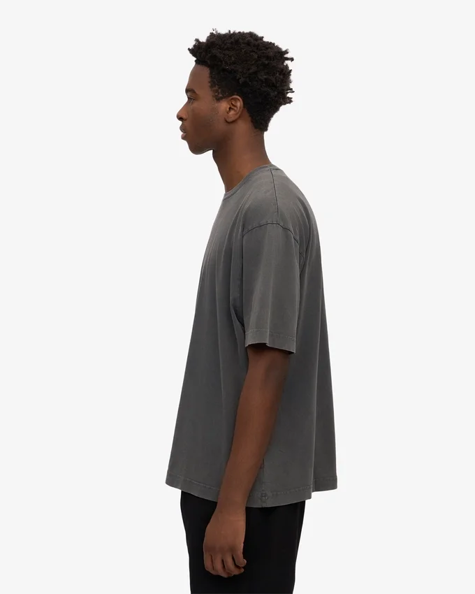 Överdimensionerad ekologisk T-shirt – blekt svart