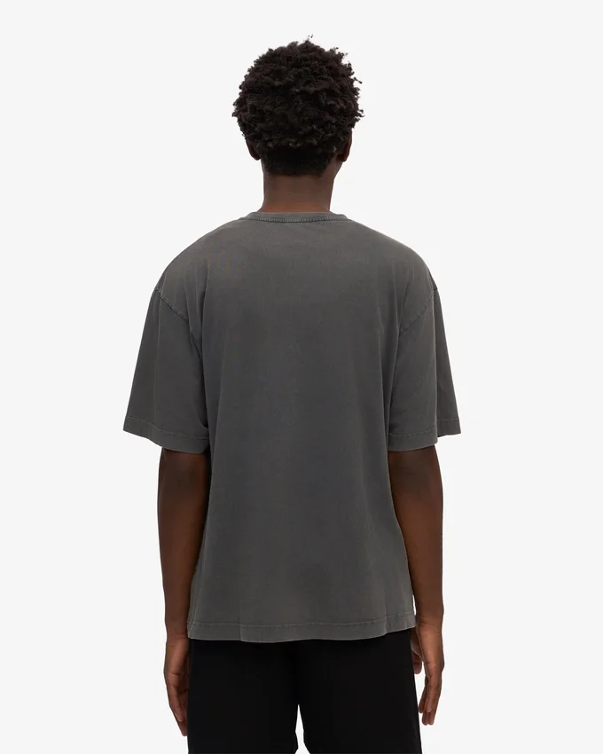 Överdimensionerad ekologisk T-shirt – blekt svart