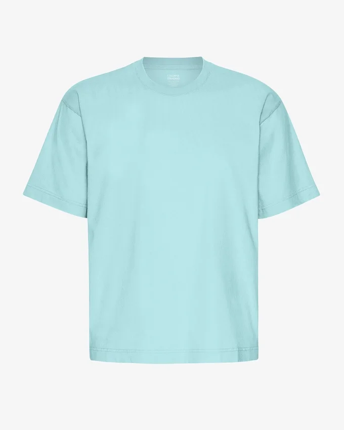 Överdimensionerad ekologisk T-shirt – blågrön