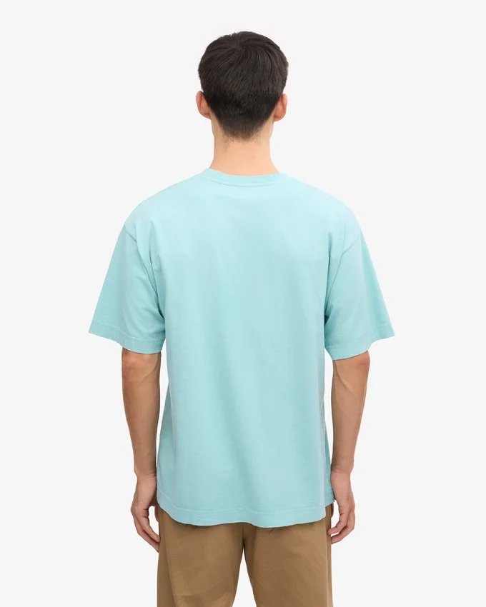 Överdimensionerad ekologisk T-shirt – blågrön