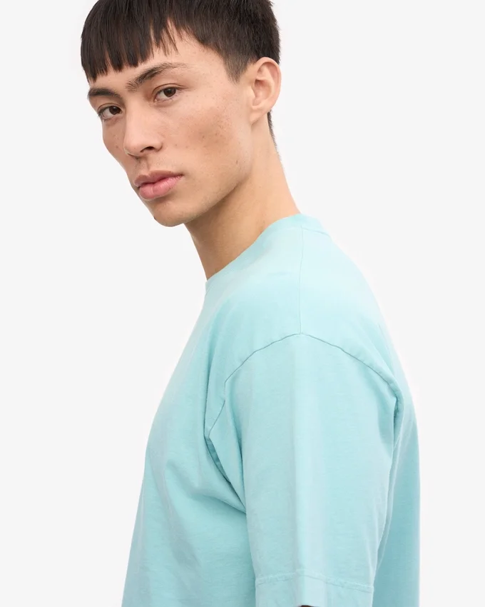 Överdimensionerad ekologisk T-shirt – blågrön