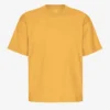 Överdimensionerad ekologisk T-shirt – bränd gul
