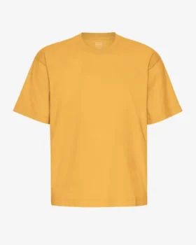Överdimensionerad ekologisk T-shirt – bränd gul