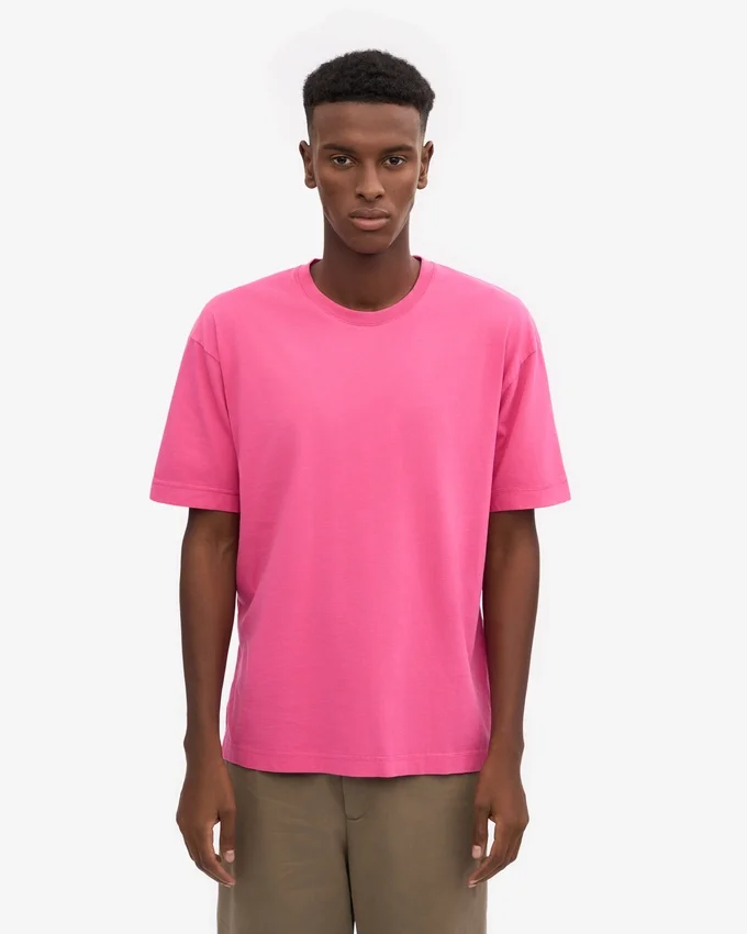 Överdimensionerad ekologisk T-shirt – Bubblegum Pink