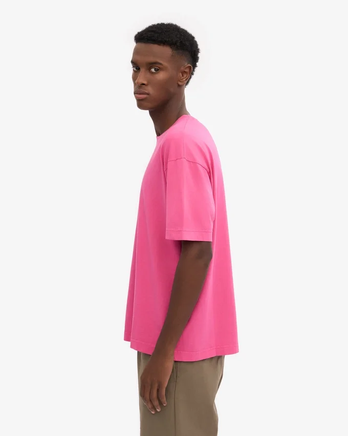 Överdimensionerad ekologisk T-shirt – Bubblegum Pink