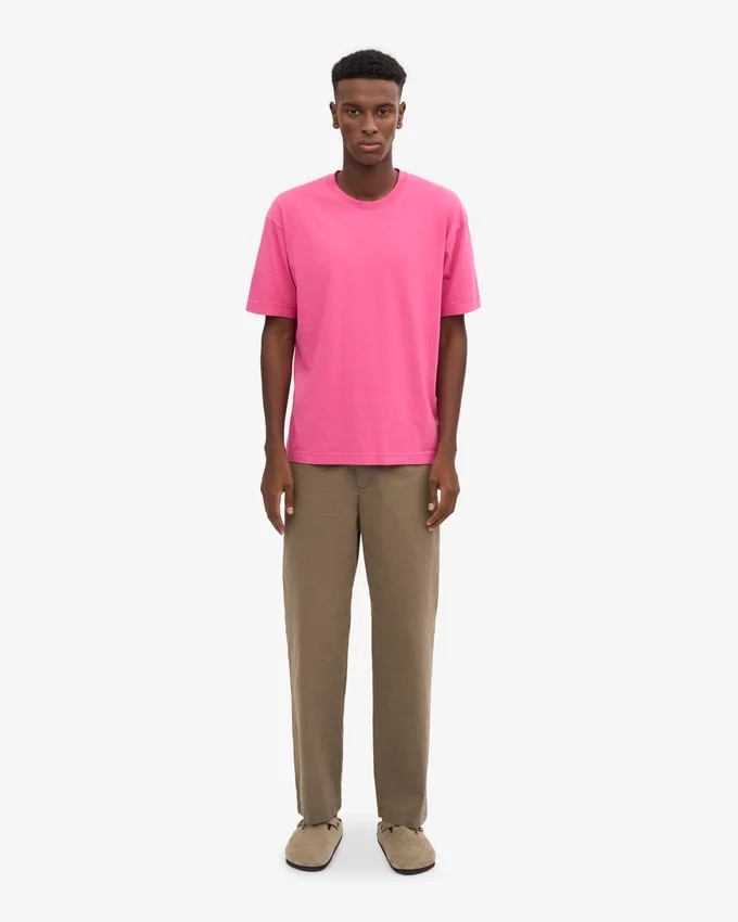 Överdimensionerad ekologisk T-shirt – Bubblegum Pink