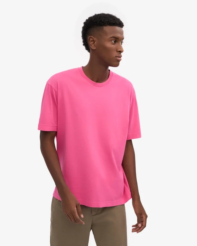 Överdimensionerad ekologisk T-shirt – Bubblegum Pink