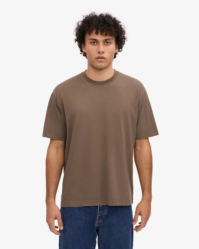 Överdimensionerad ekologisk T-shirt – Cedar Brown