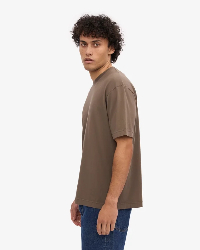 Överdimensionerad ekologisk T-shirt – Cedar Brown