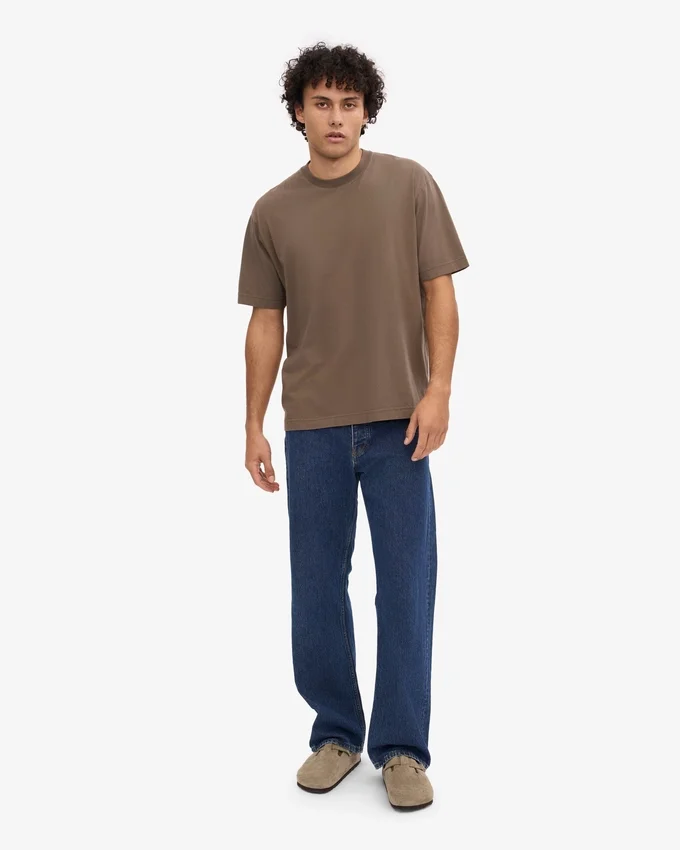 Överdimensionerad ekologisk T-shirt – Cedar Brown