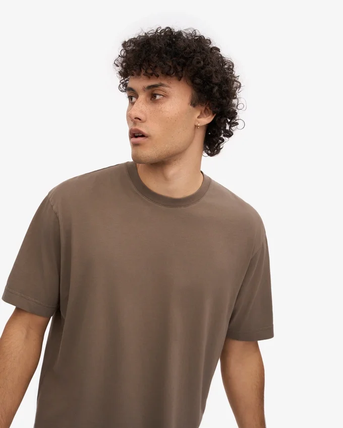 Överdimensionerad ekologisk T-shirt – Cedar Brown