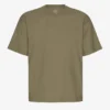 Överdimensionerad ekologisk T-shirt – dammig olivgrön