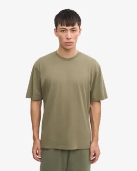 Överdimensionerad ekologisk T-shirt – dammig olivgrön
