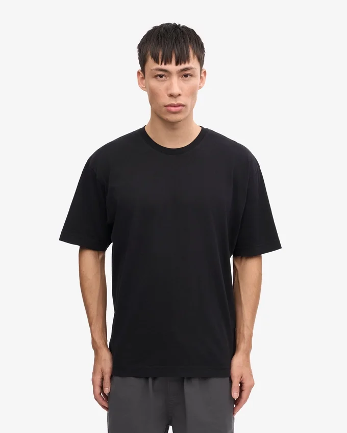 Överdimensionerad ekologisk T-shirt – djupsvart