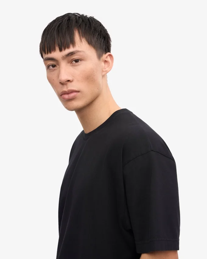 Överdimensionerad ekologisk T-shirt – djupsvart